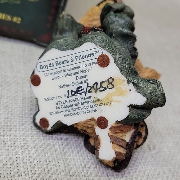 Boyds Bears Collection; 3 Kings bringing Myrrh; Incense, Gold; 1995; 2 from 1996 - Picture 10 of 10